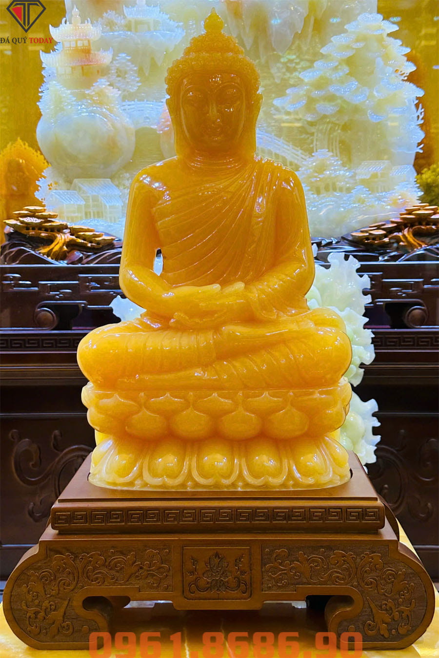 Tượng phật ngọc thích ca mâu ni bằng ngọc hoàng long